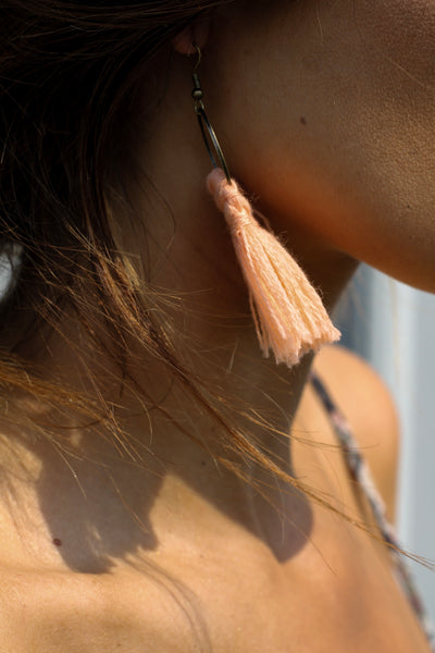 vK. Tassel Earrings - Peach