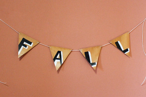 FALL Leather Hand Painted Pennants
